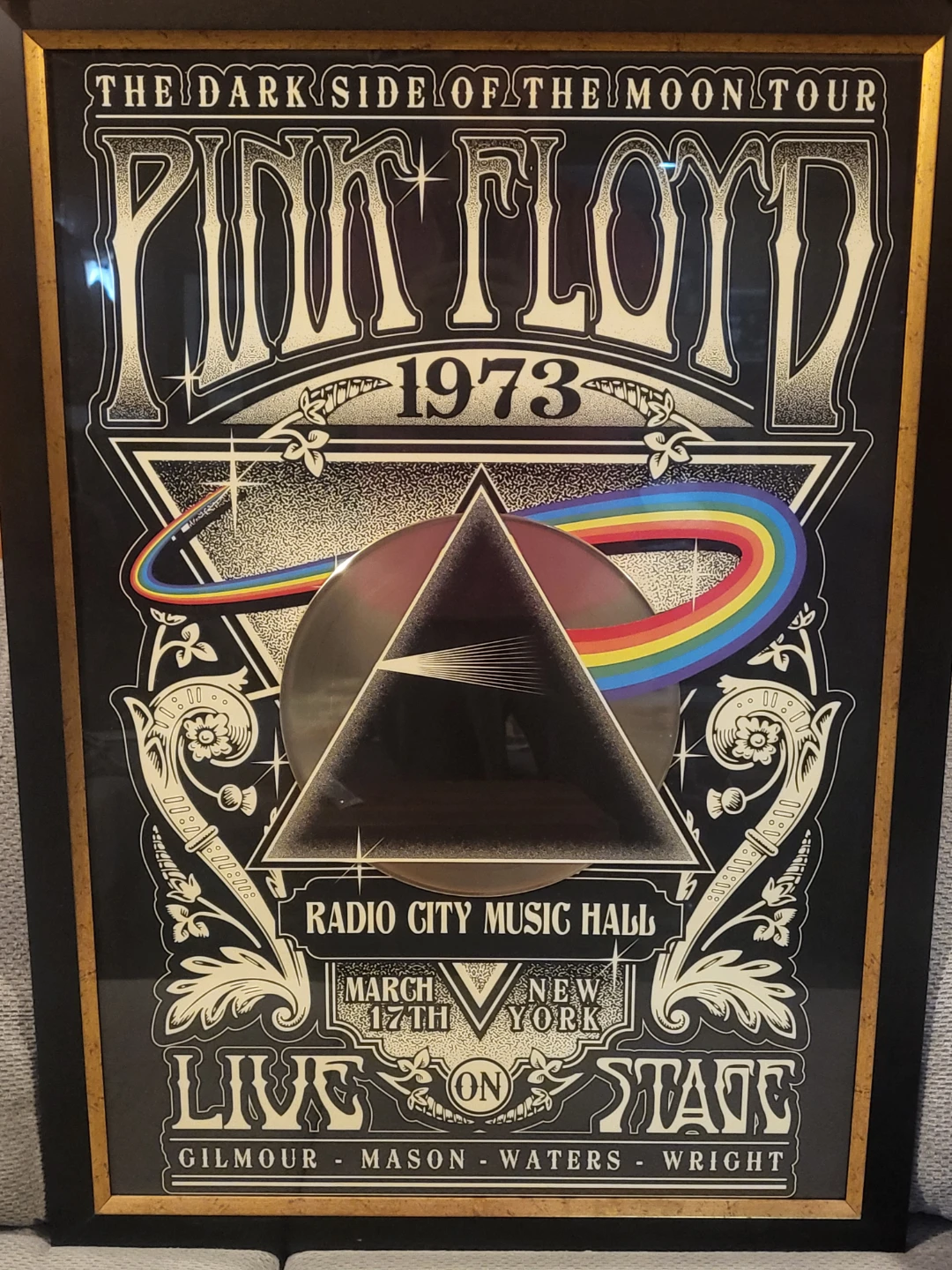 Framed Pink Floyd Dark Side of the Moon Tour Poster