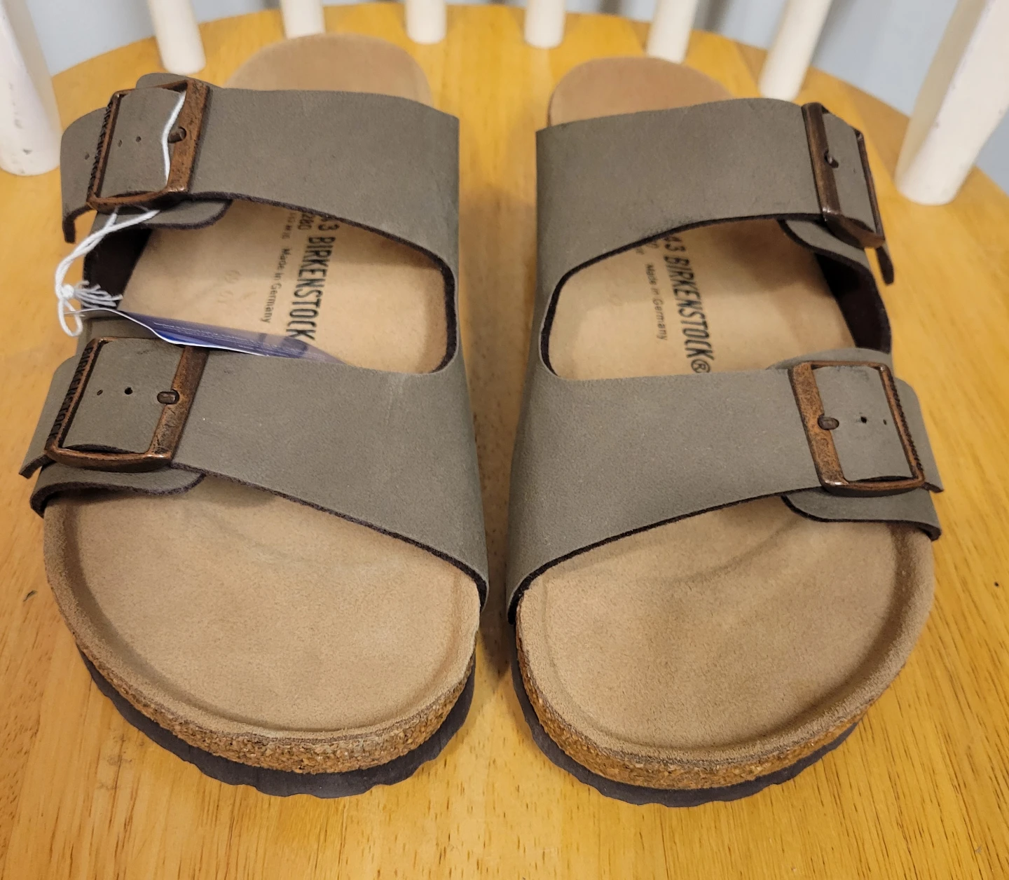 NEW Birkenstock Men Arizona Stone Sandals Sz 43 / 10 10.5 - photo 3