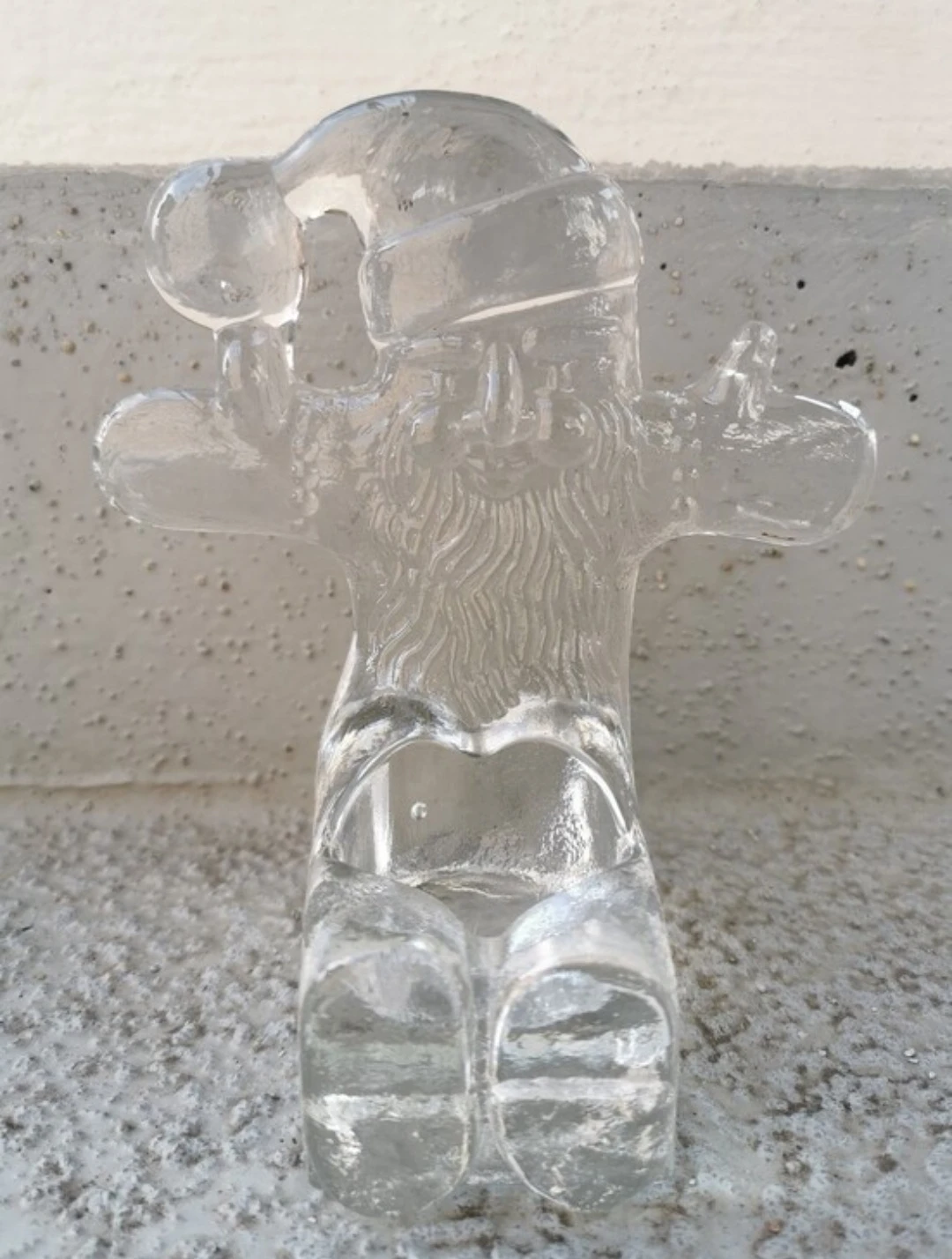 Vintage Kosta Boda Sweden Glass Santa Tealight Candle Holder - photo 2