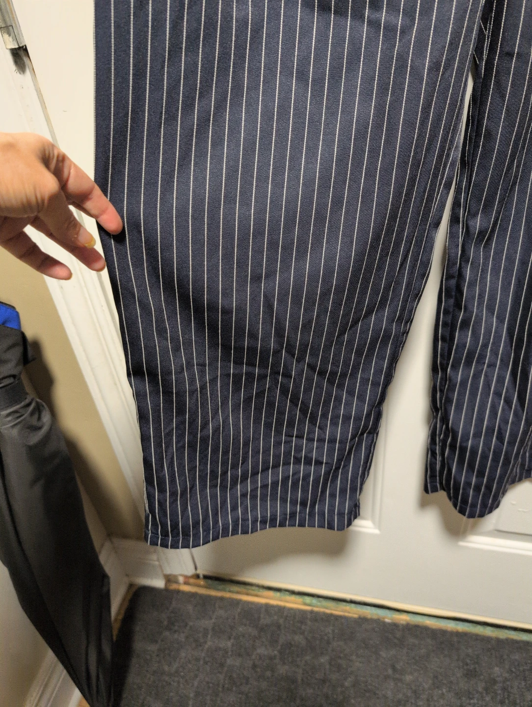 SHEIN Navy Pinstripe Trousers - photo 3