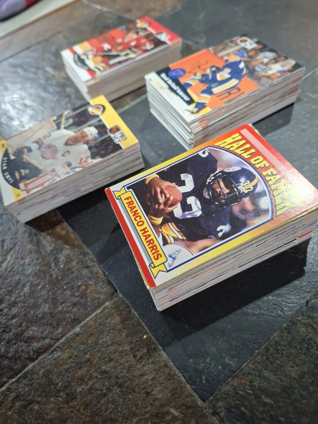Assorted Vintage Hockey and Football Trading Cards - photo 3