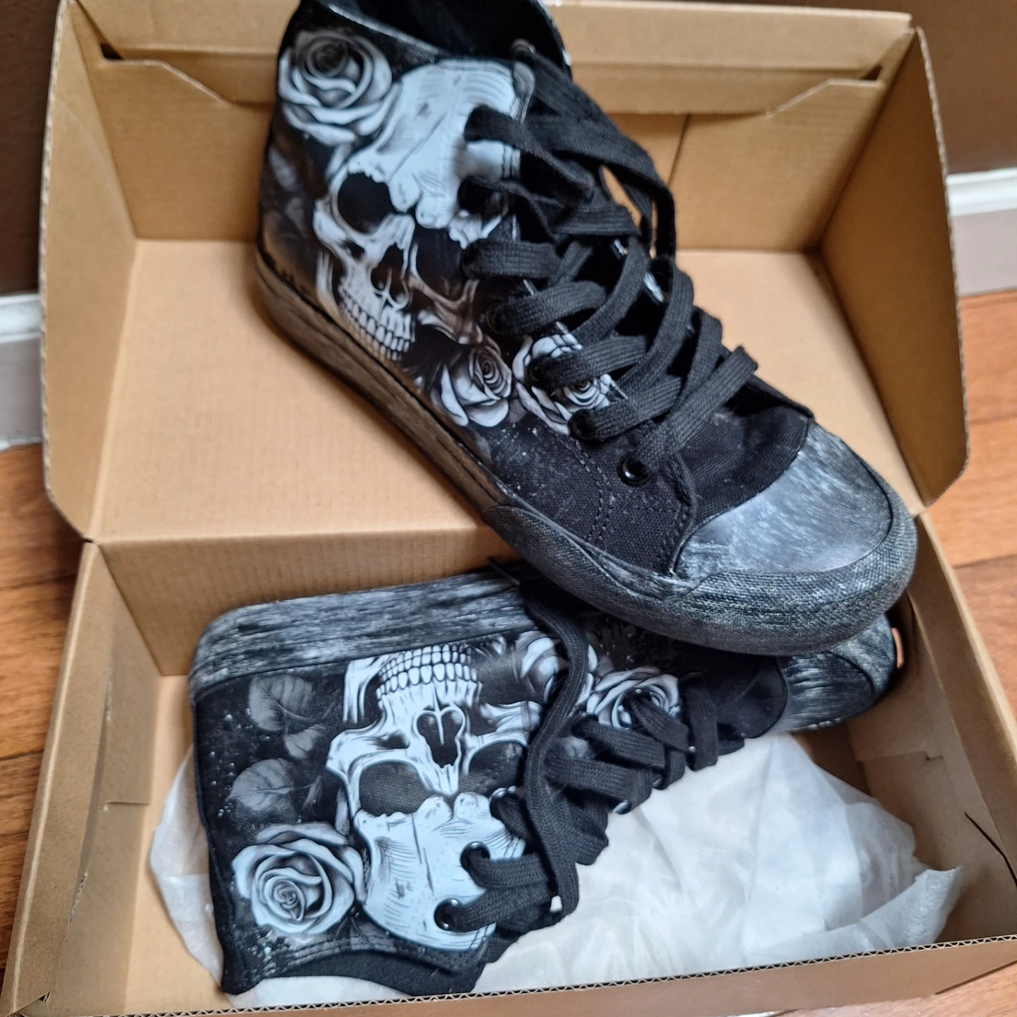 Black Skull Fashion Sneakers - photo 3