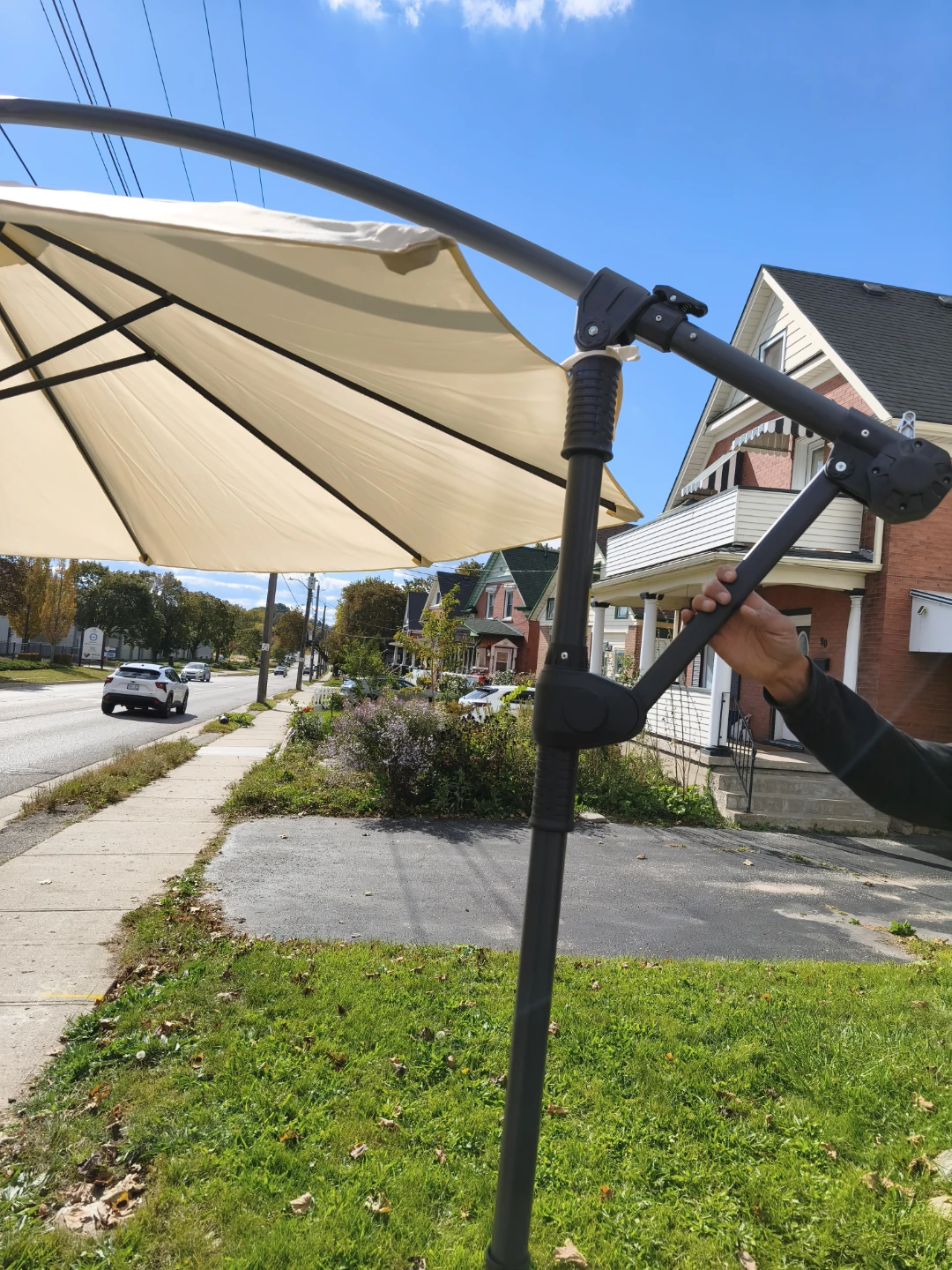 Beige Cantilever 9' Patio Umbrella - photo 3