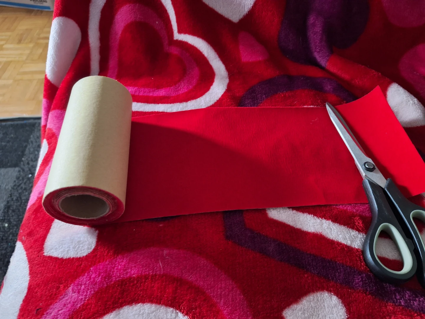 Red Felt Fabric Roll
