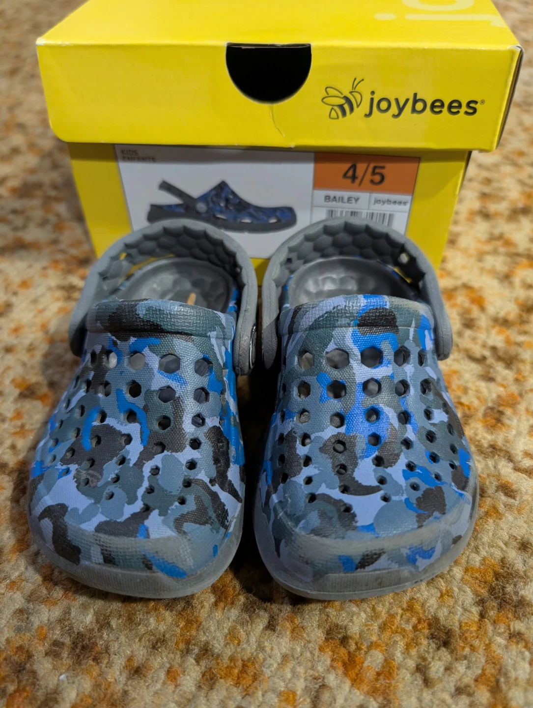 Joybees Bailey Kids Clogs Blue Camo Size 4/5 - photo 5