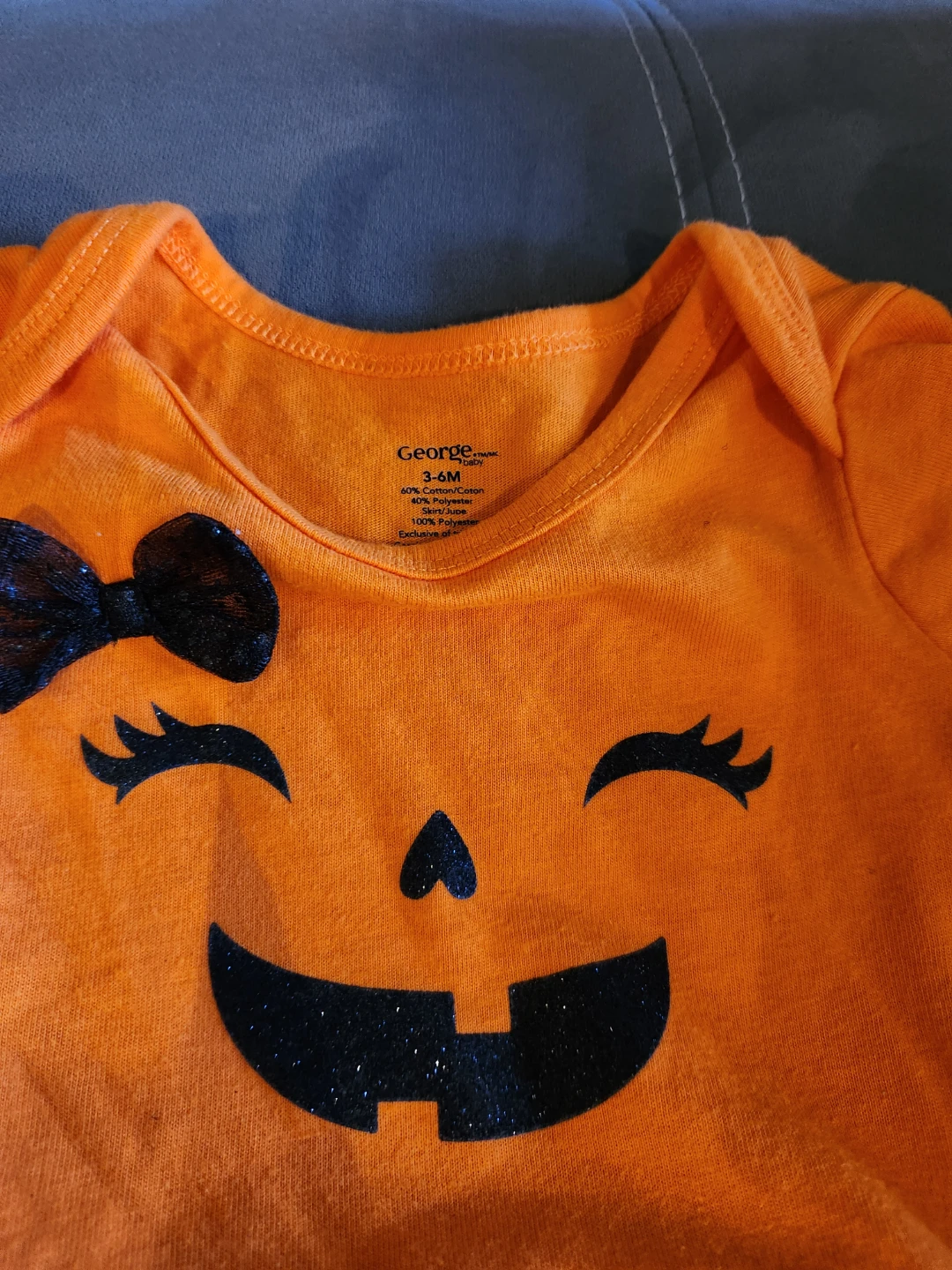 Baby Halloween Pumpkin Outfit with tights - photo 3