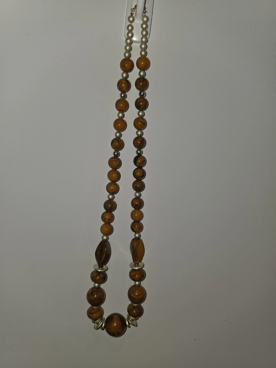 Beaded amber like color Necklace