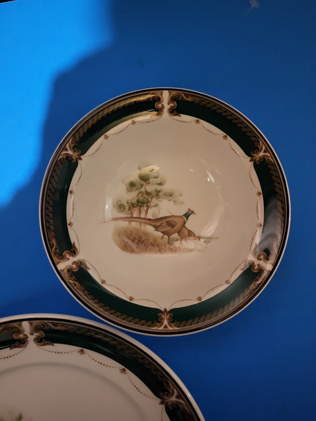 Keltcraft Pheasant and Ducks Green Plates and Bowl - photo 3