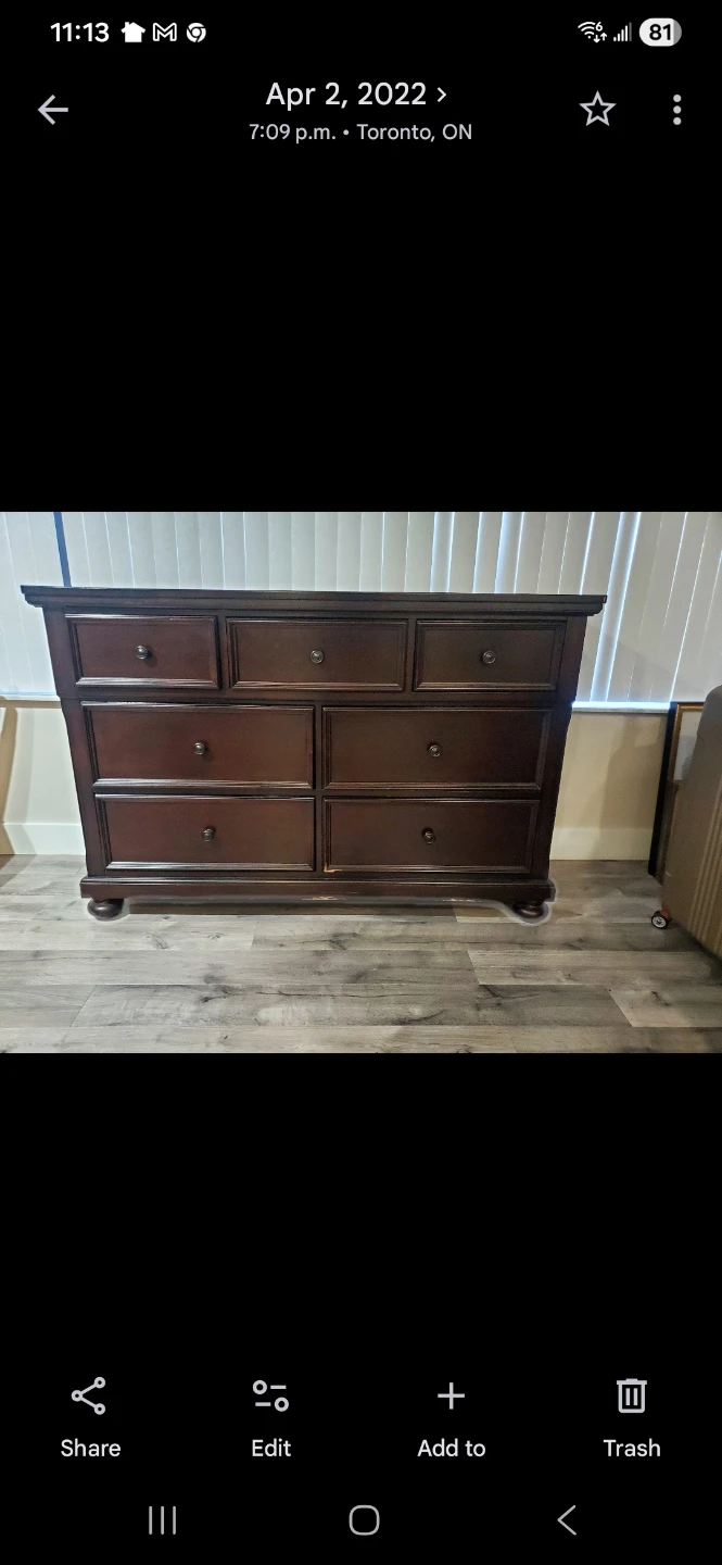 7 drawer dresser - solid wood - photo 2