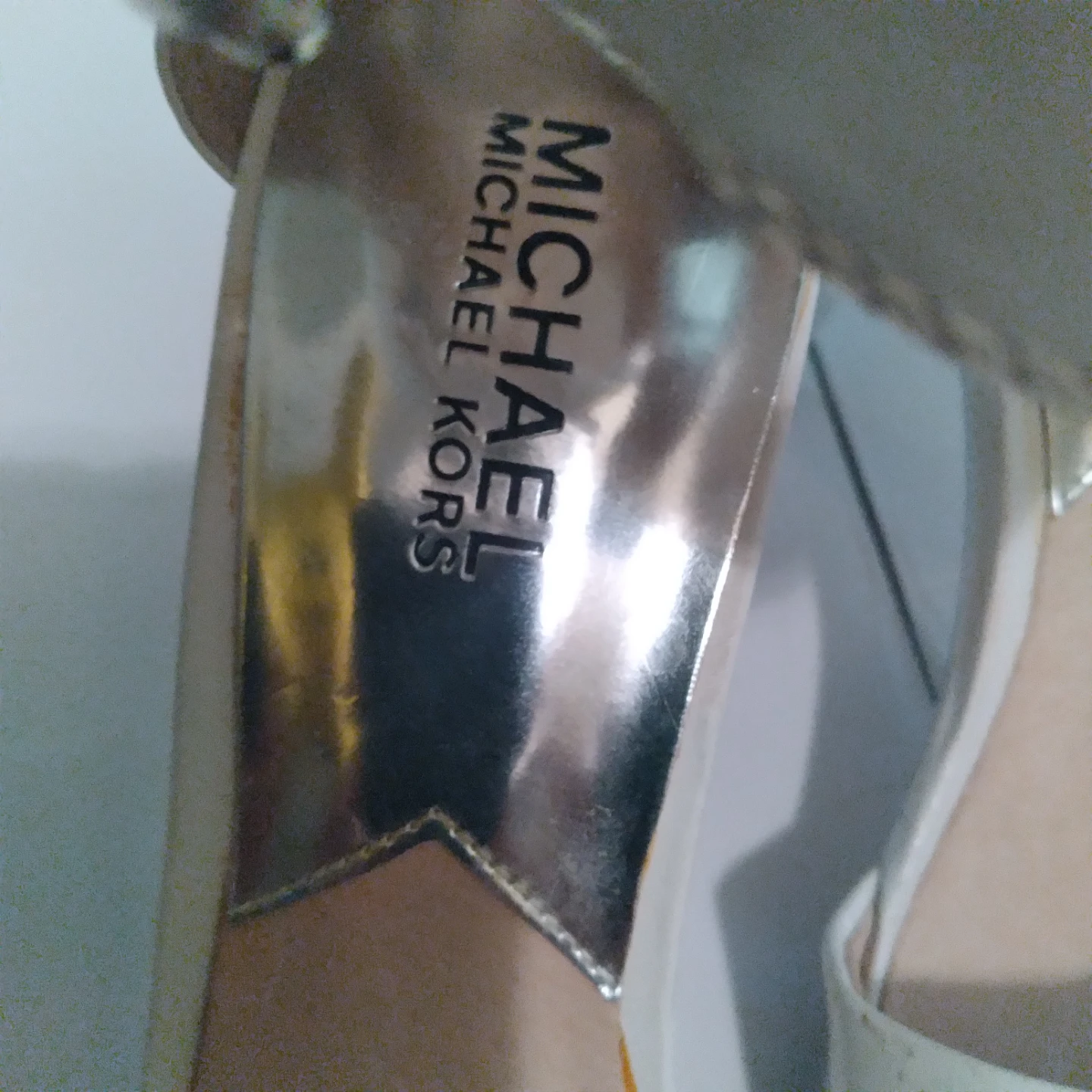 White Michael Kors Heels with Silver Accent - photo 4