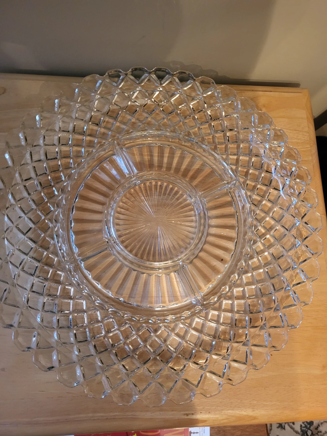 Vintage Anchor Hocking Waterford Glass Platter