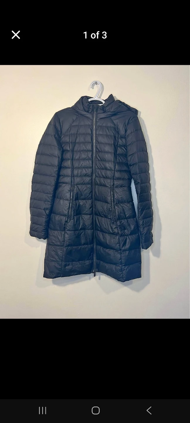 Lululemon Black Down Puffer Jacket