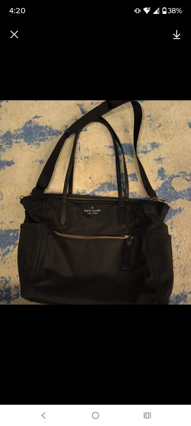 Kate Spade New York Black Nylon Tote Bag