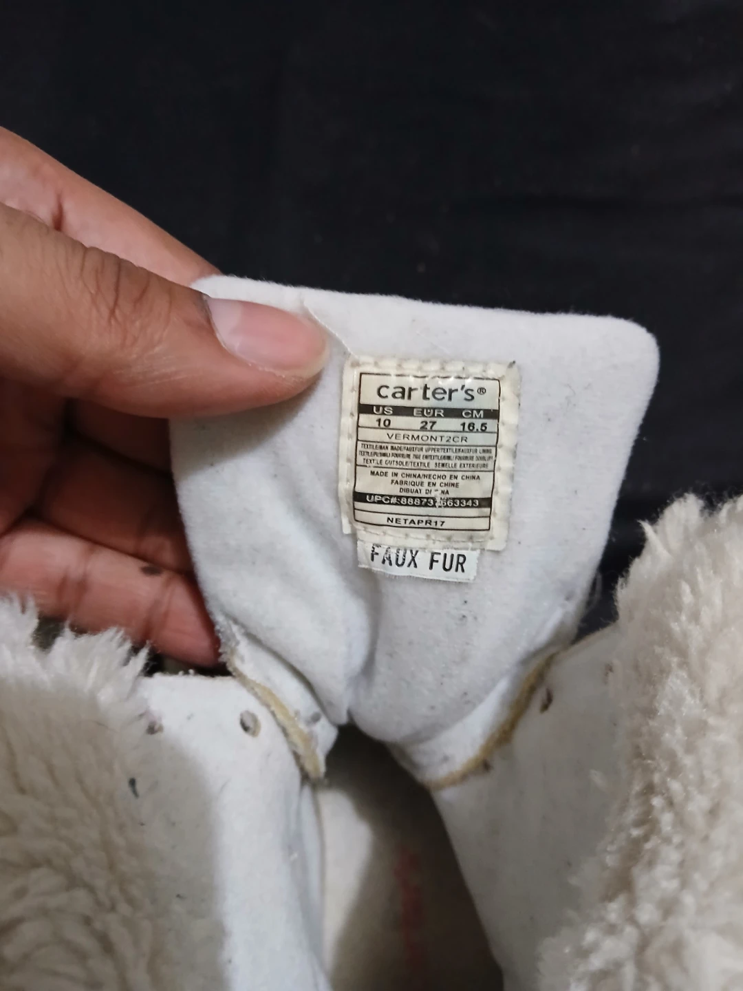 Carter's Kids Quilted Faux Fur Winter Boots Size 10 - photo 3