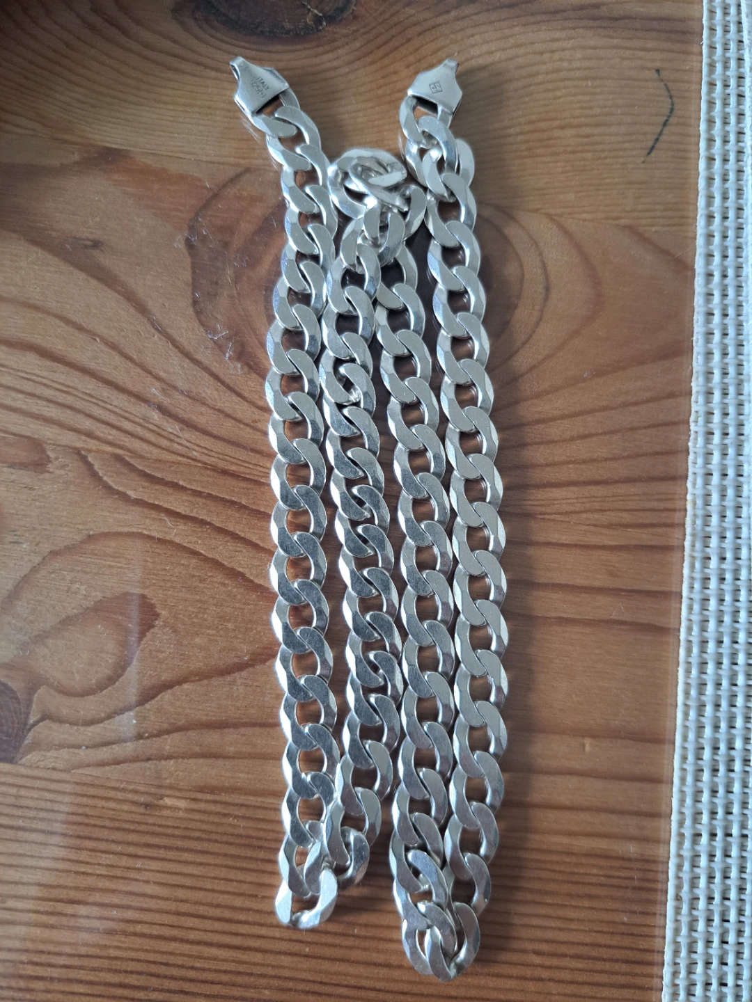 Sterling Silver 925 Curb Chain Necklace Italy - photo 2