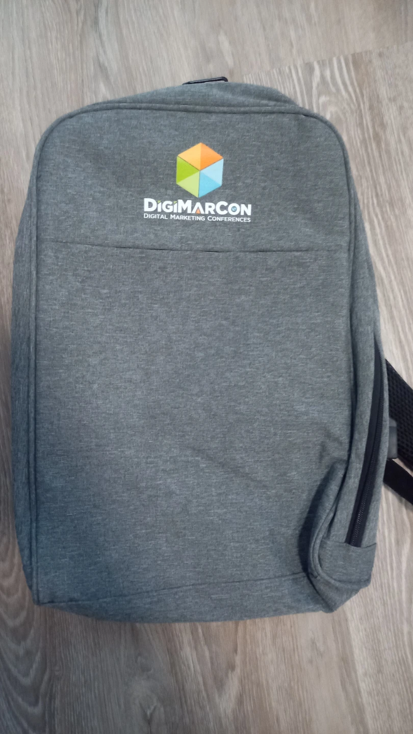 DigiMarCon Grey Laptop Backpack