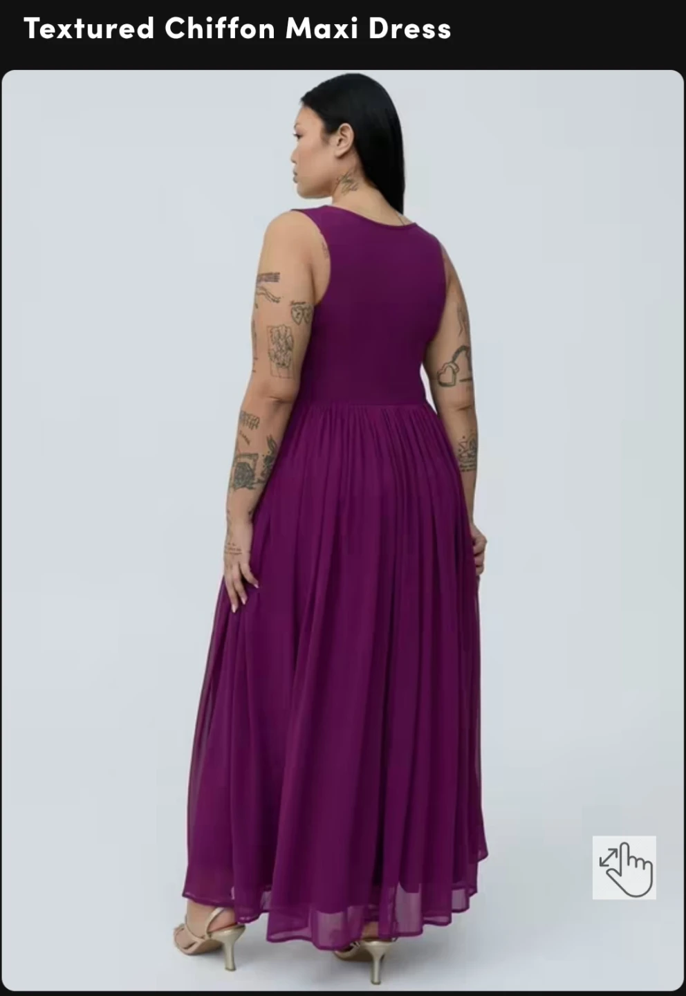 Torrid Textured Chiffon Maxi Dress Purple - photo 4