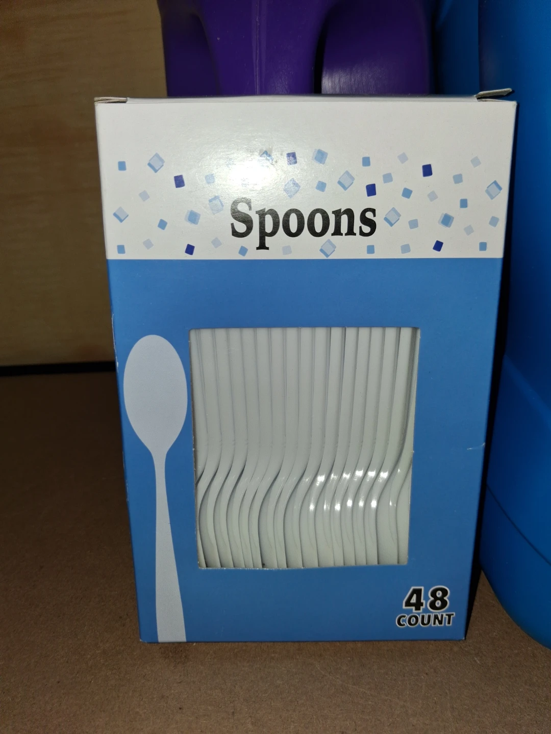 48 Count White Disposable Spoons