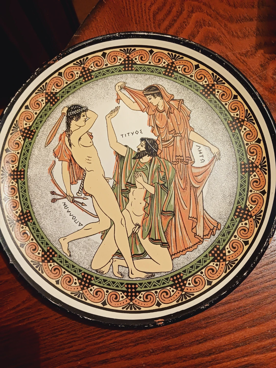 Greek Mythological Scene Handpainted Ceramic Plate - photo 4