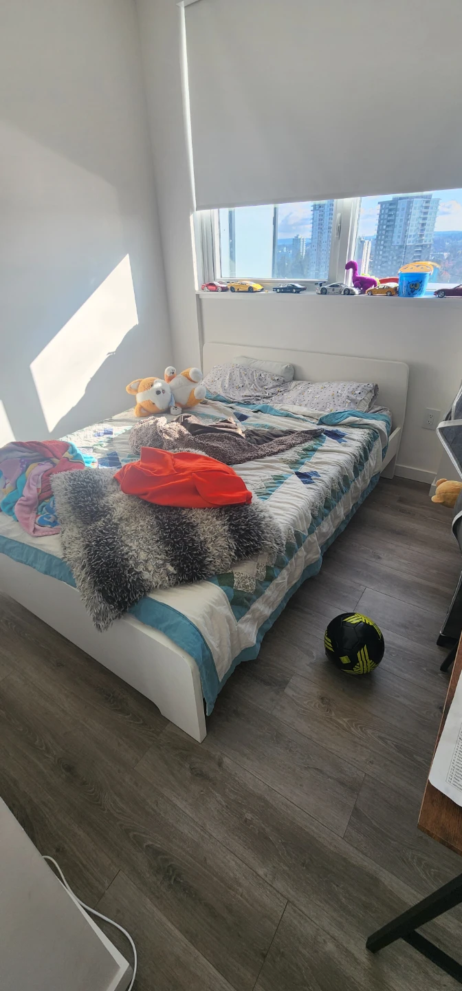 White bed frame
