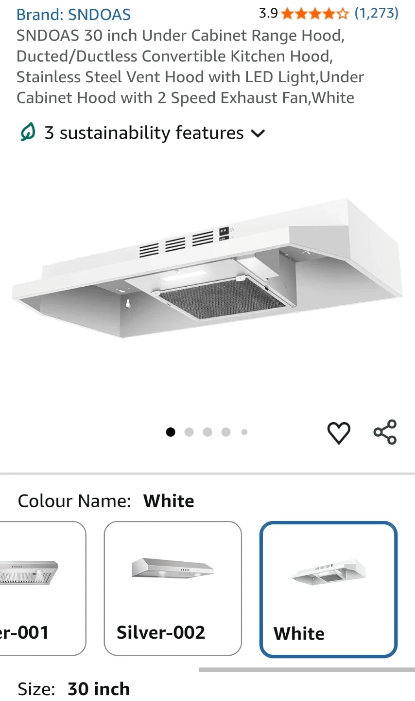 SNDOAS 30 inch Under Cabinet Range Hood - photo 5