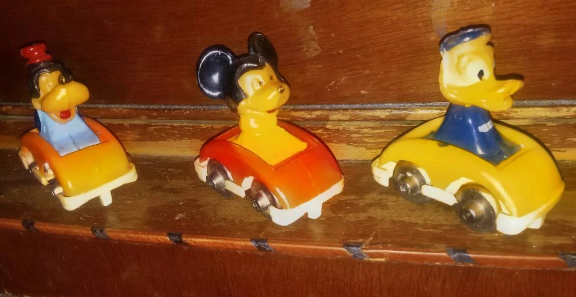 Set of 3 Vintage Disney Character Toy Cars