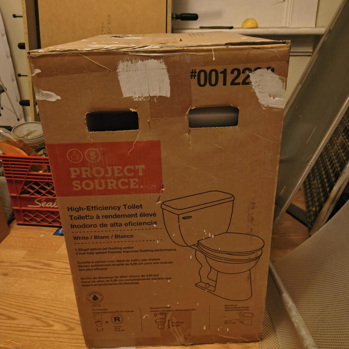 Project Source High-Efficiency Toilet, White