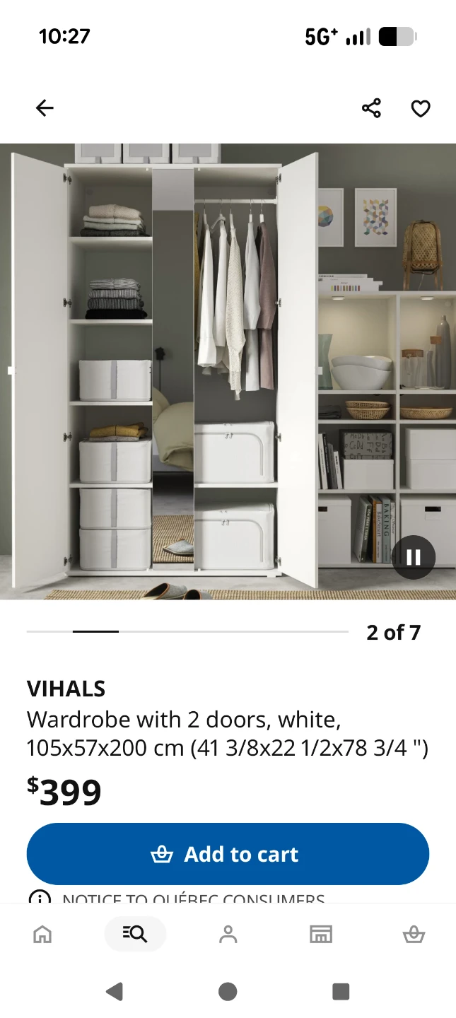 IKEA VIHALS Wardrobe with 2 doors - photo 3