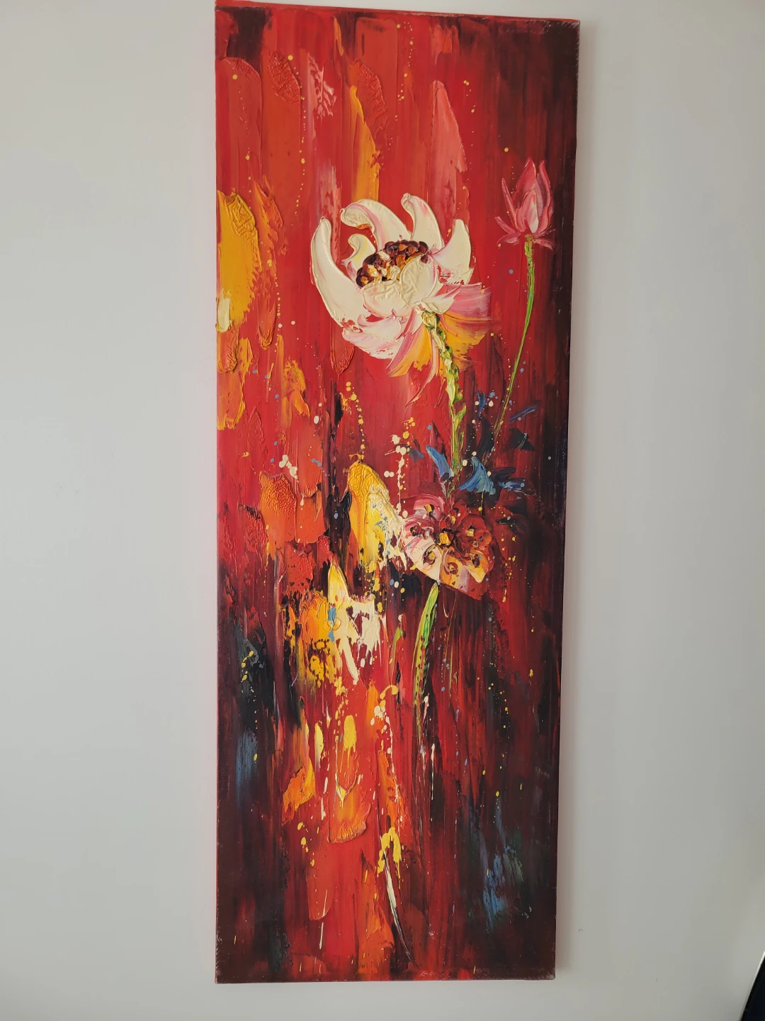 Abstract Floral Oil Painting