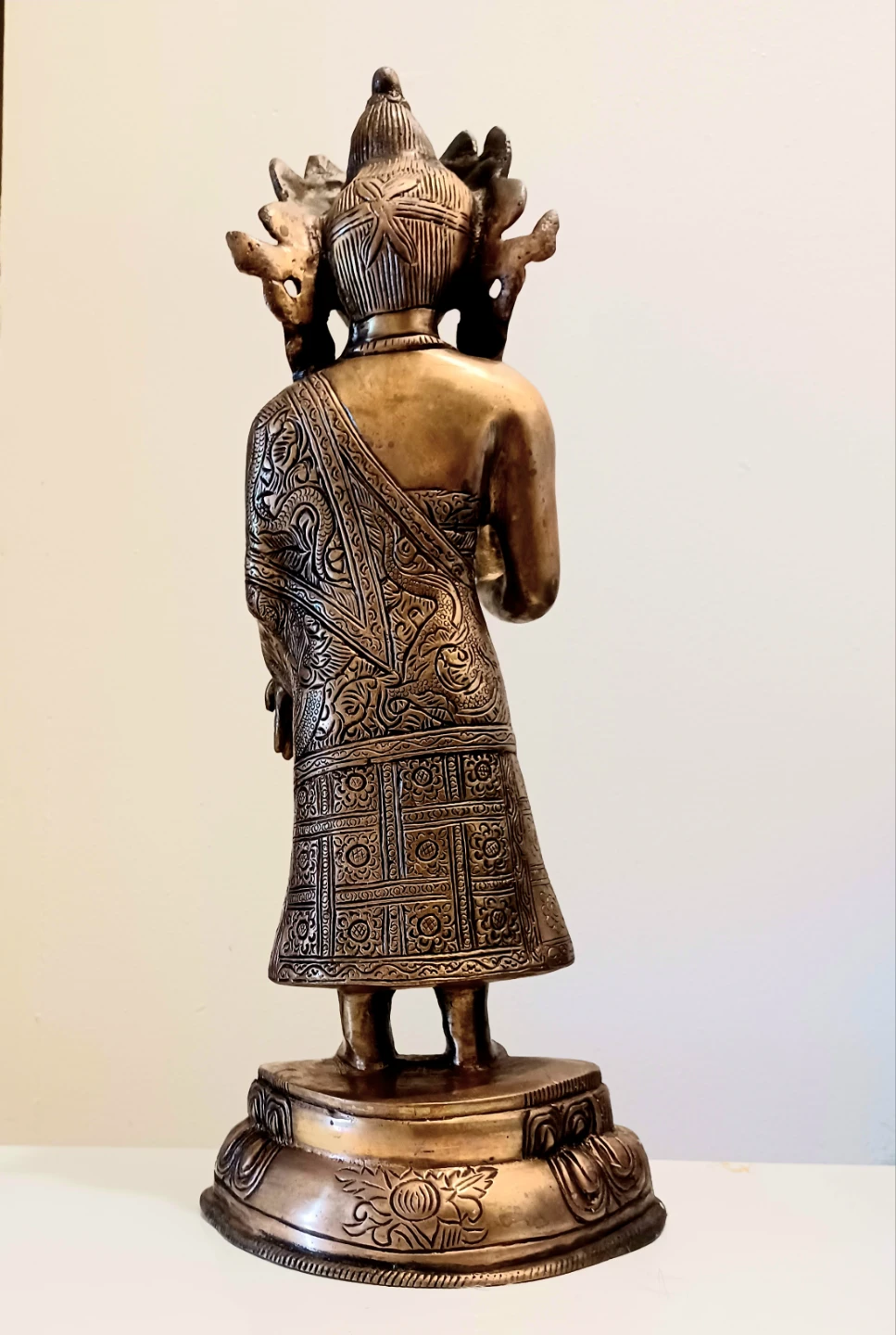 16" Heavy Bronze Bodhisattva Statue - photo 2