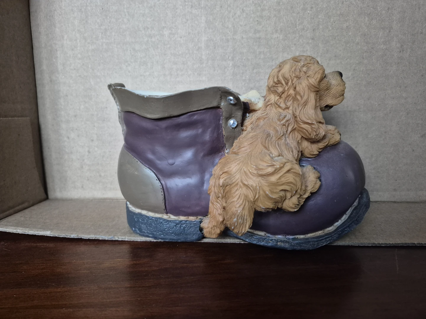 Vintage Puppy on Boot  Planter - photo 3