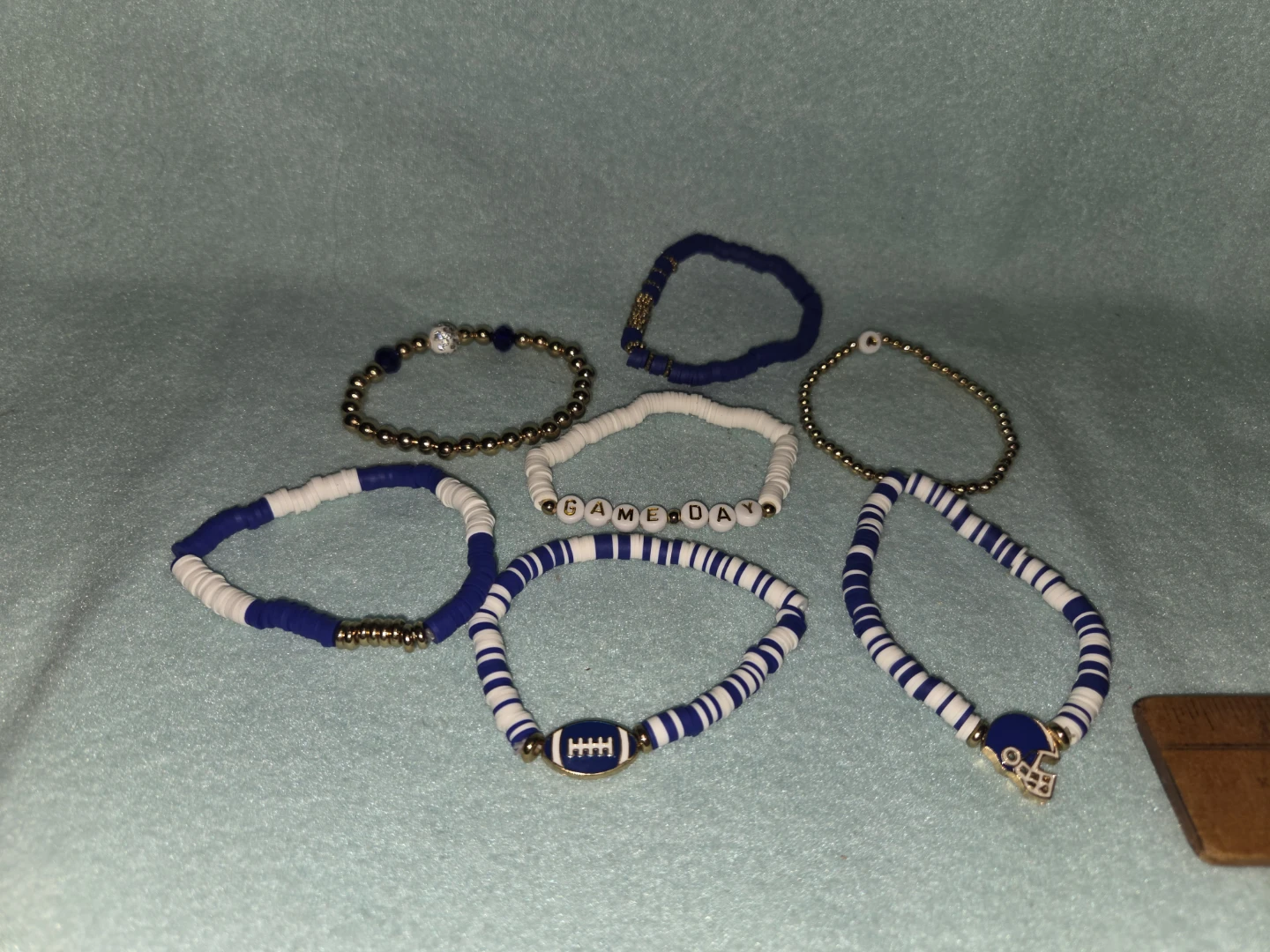 Set of 6 Game Day Football Bracelets