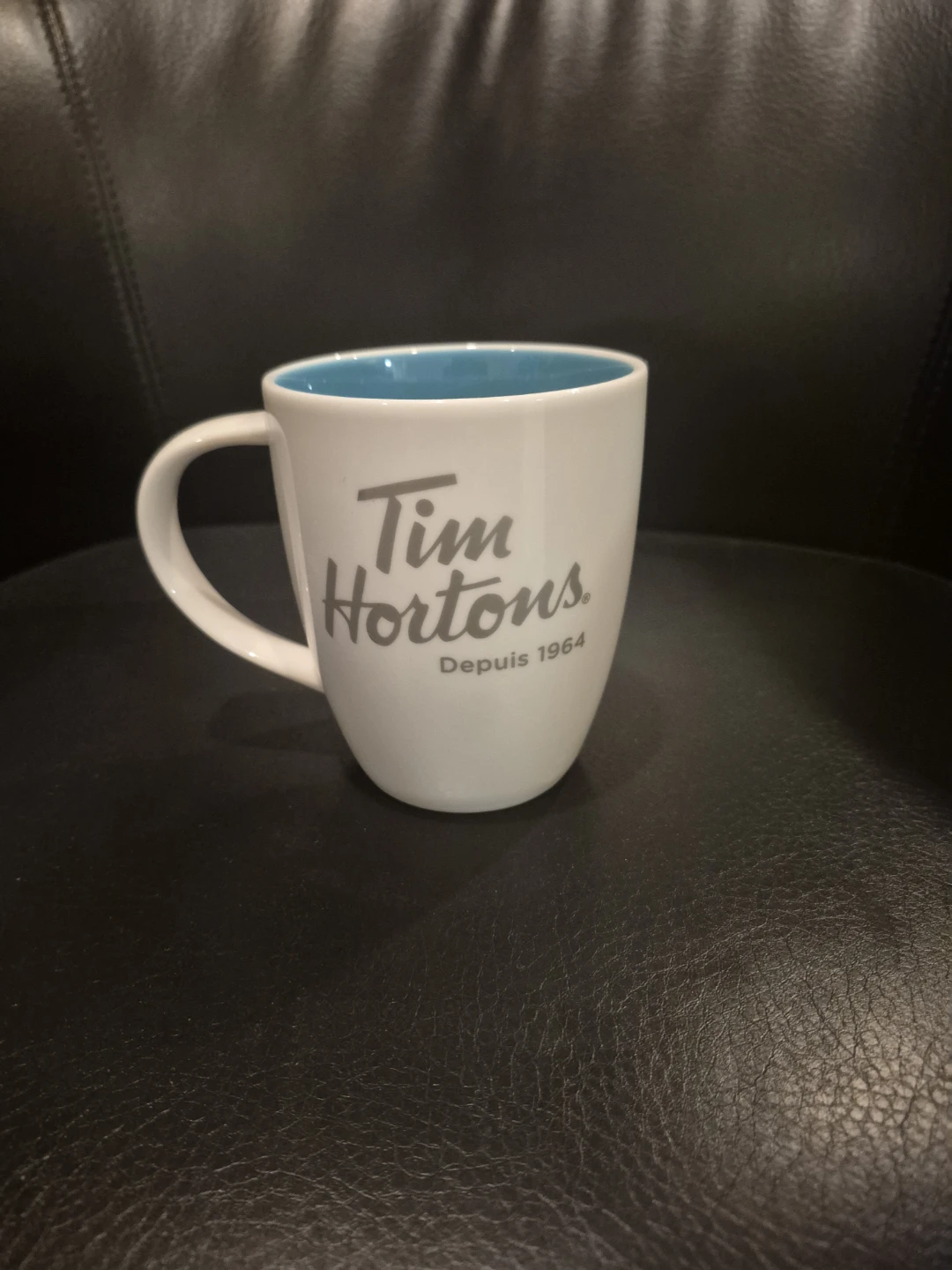 Tim Hortons White Mug with Blue Interior