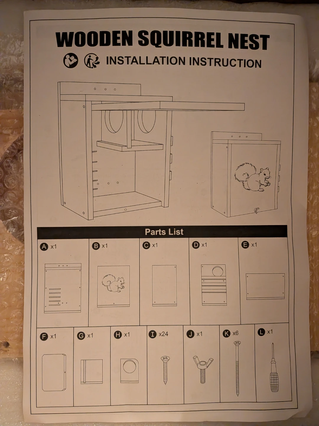 Wooden Squirrel Nest House - photo 3