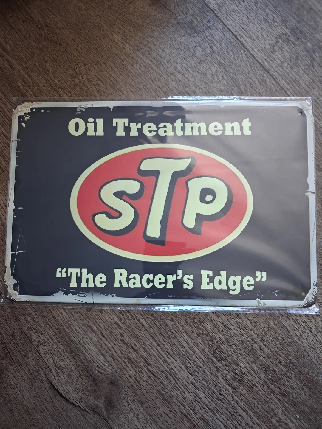 STP Oil Treatment Vintage Style Tin Sign