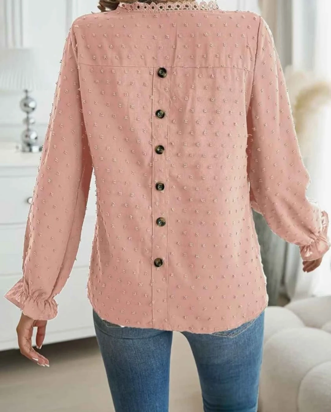 Falechay Pink Long Sleeve Blouse Size XL - photo 3