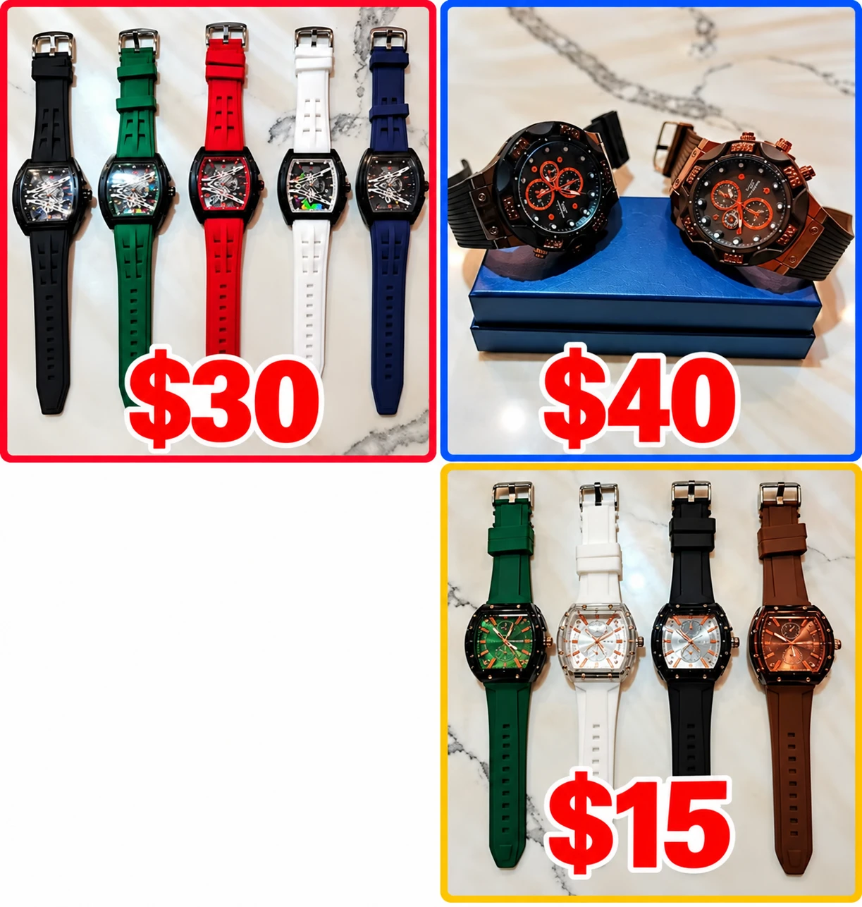 Assorted Fashion Wristwatches
