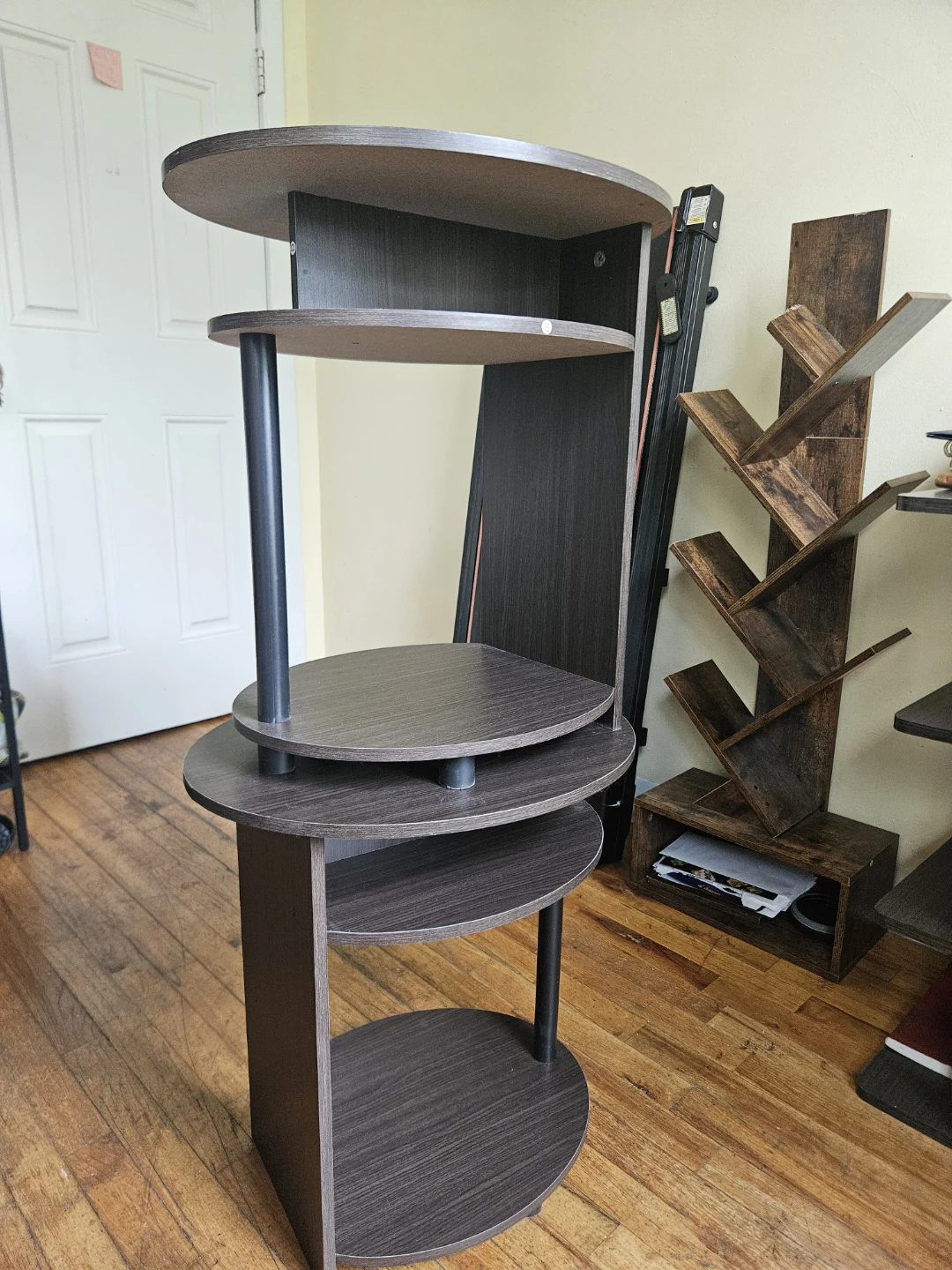 Set of Two Round Multi-Tier Side Tables