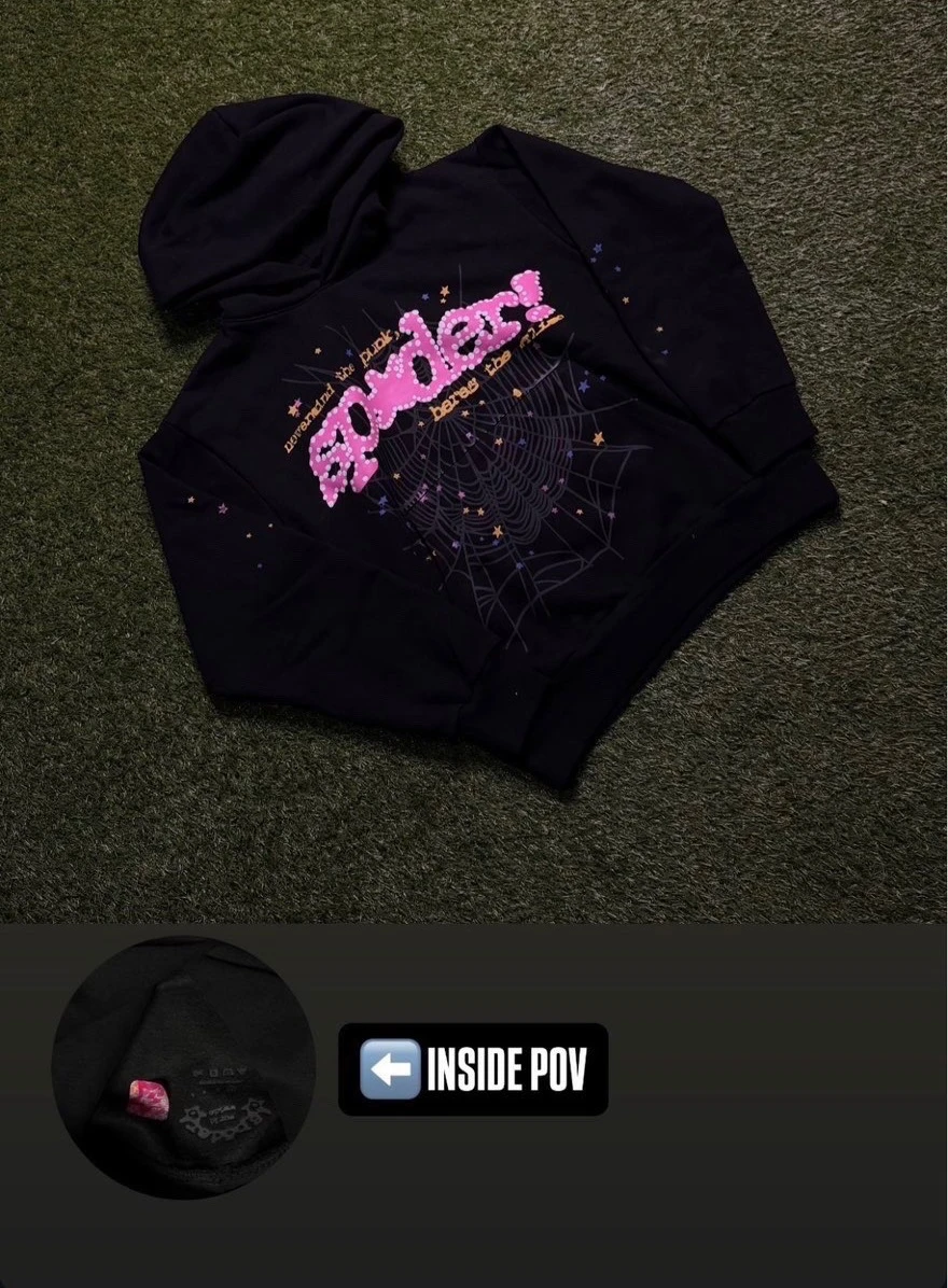 SP5DER Black Hoodie