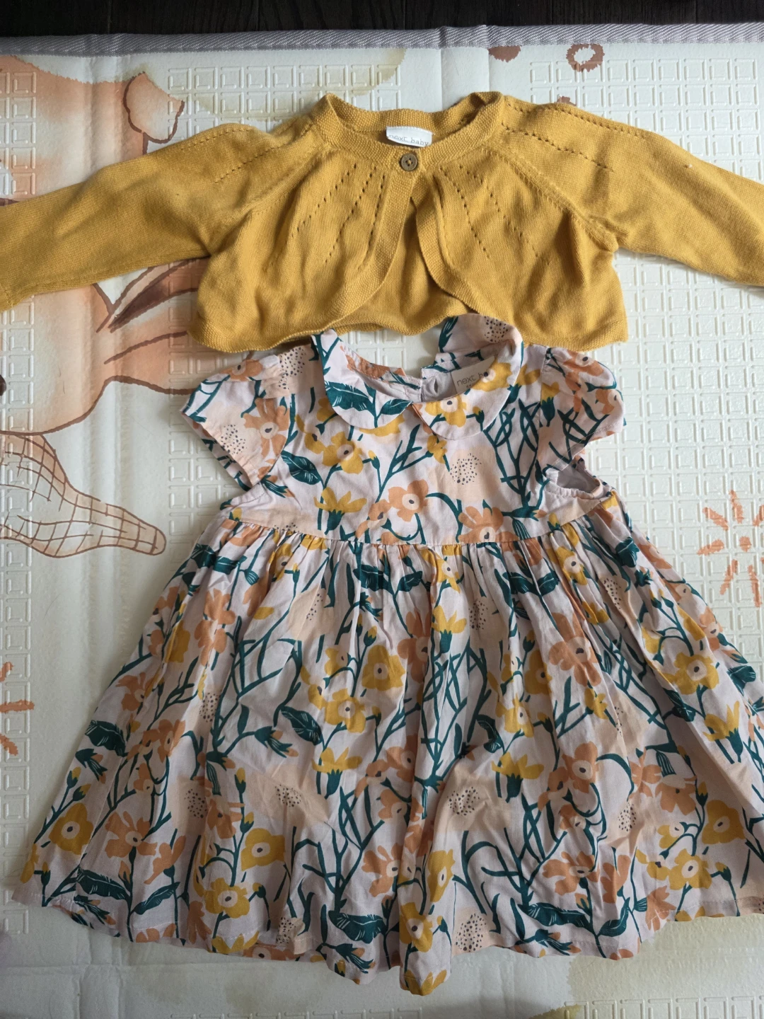 NEW Next Baby UK Mustard Dress Set 3-6 Months