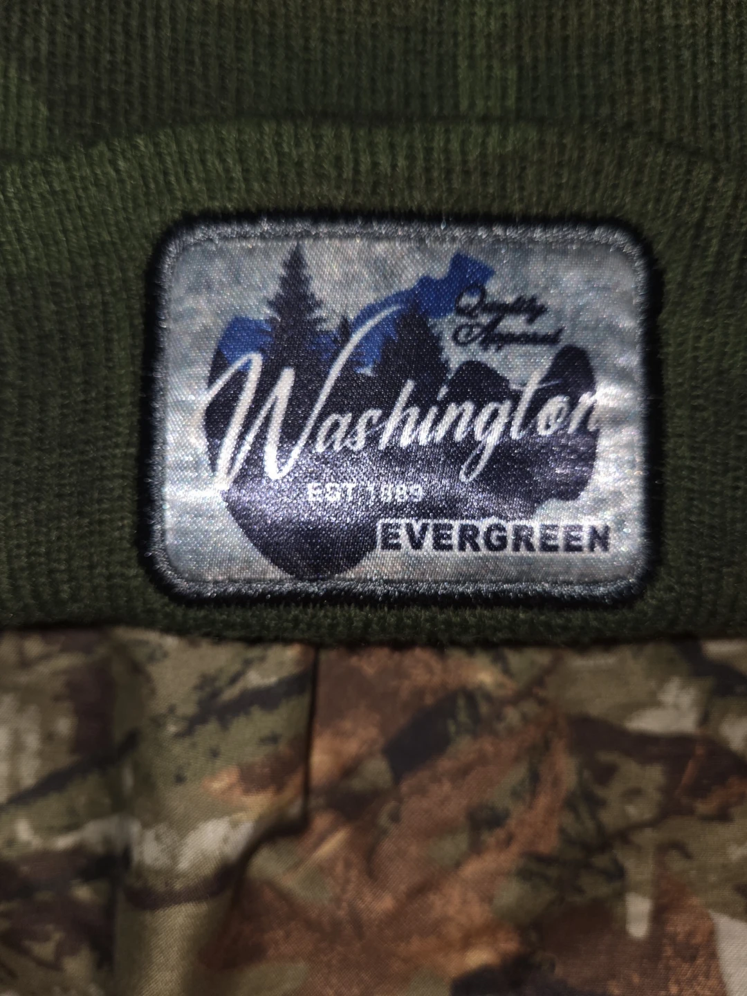 Washington Evergreen Camo Beenie Hat in an Adult/ One Size - photo 2