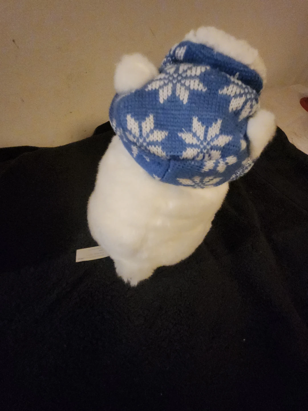 Plush Polar Bear with Blue Snowflake Hat - photo 2