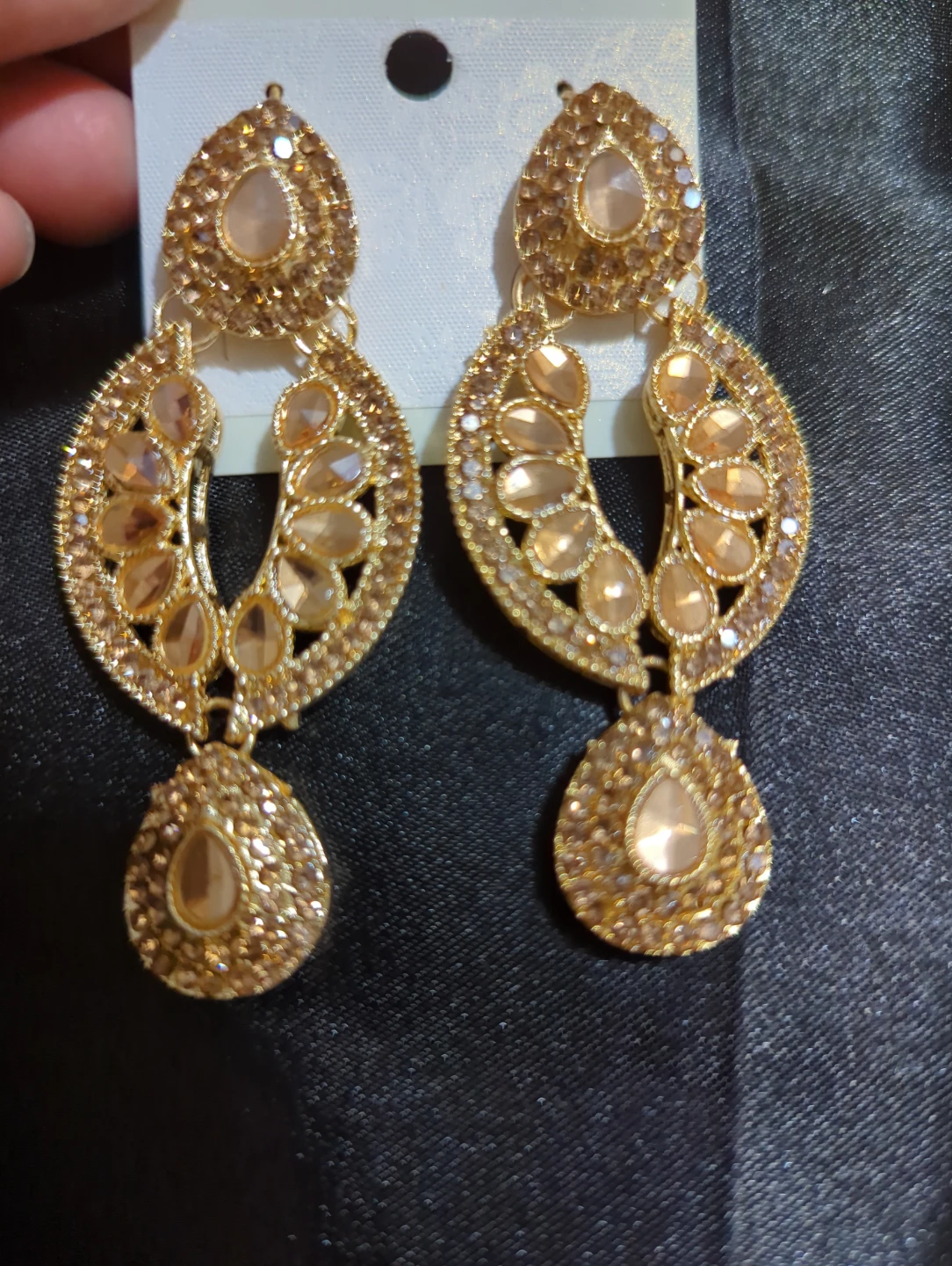 Gold Tone Fashion Jewellery Necklace and Earring Set - photo 2