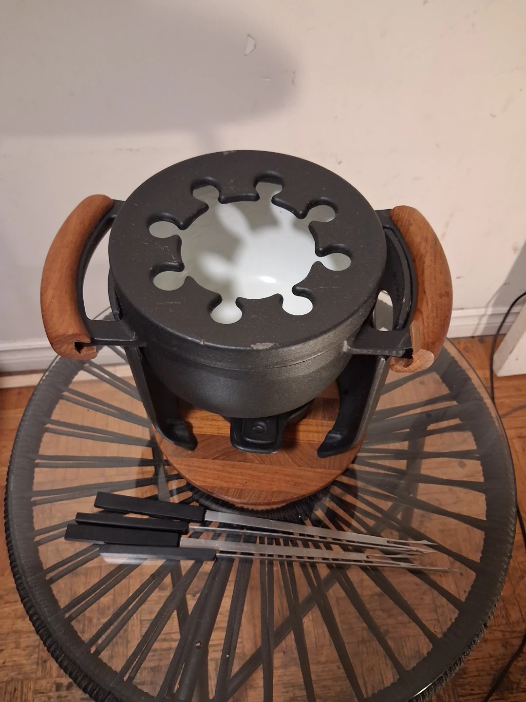 Cast Iron Fondue Set