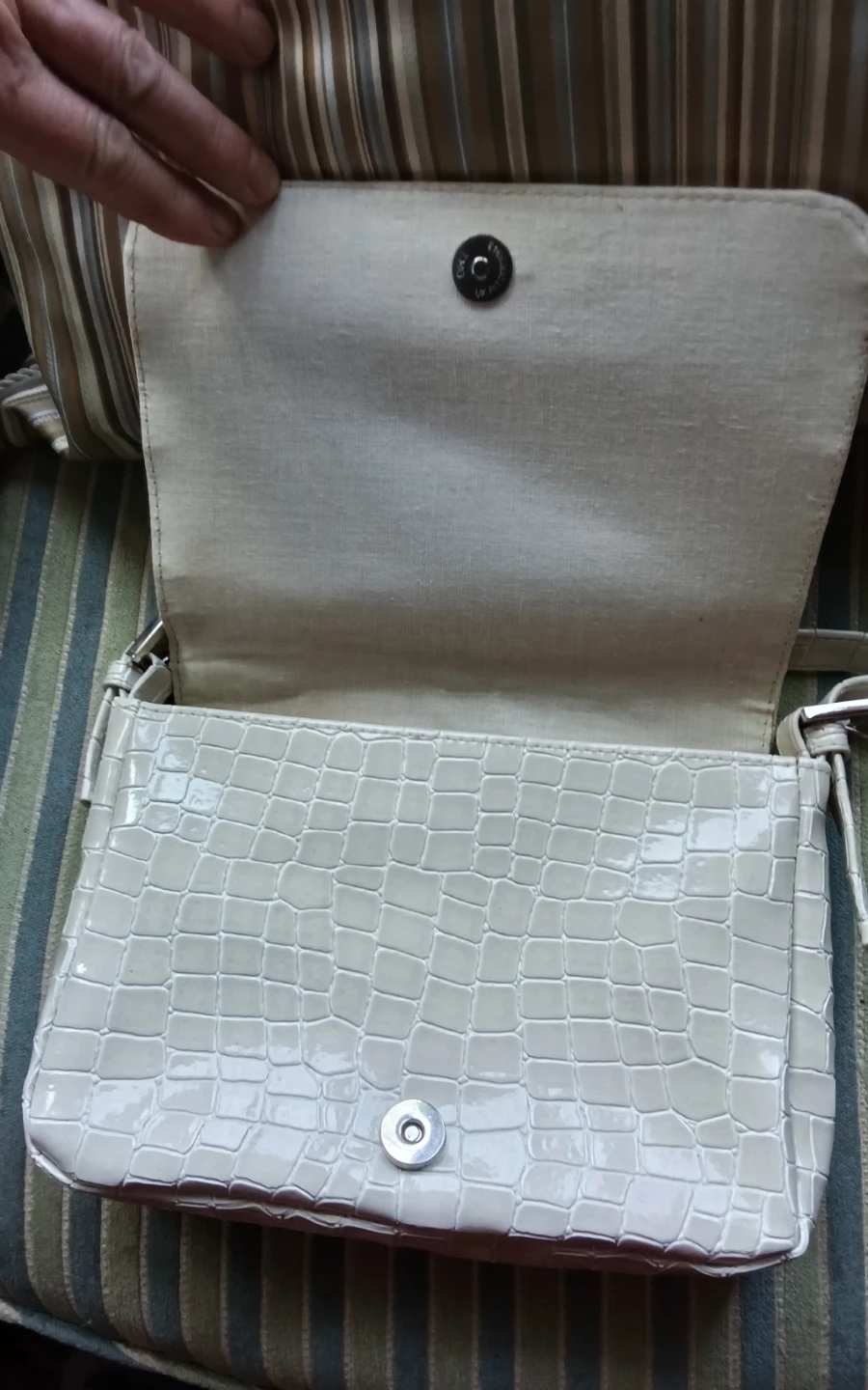 Vintage Liz Claiborne Y2K Glossy Croc Baguette - photo 2
