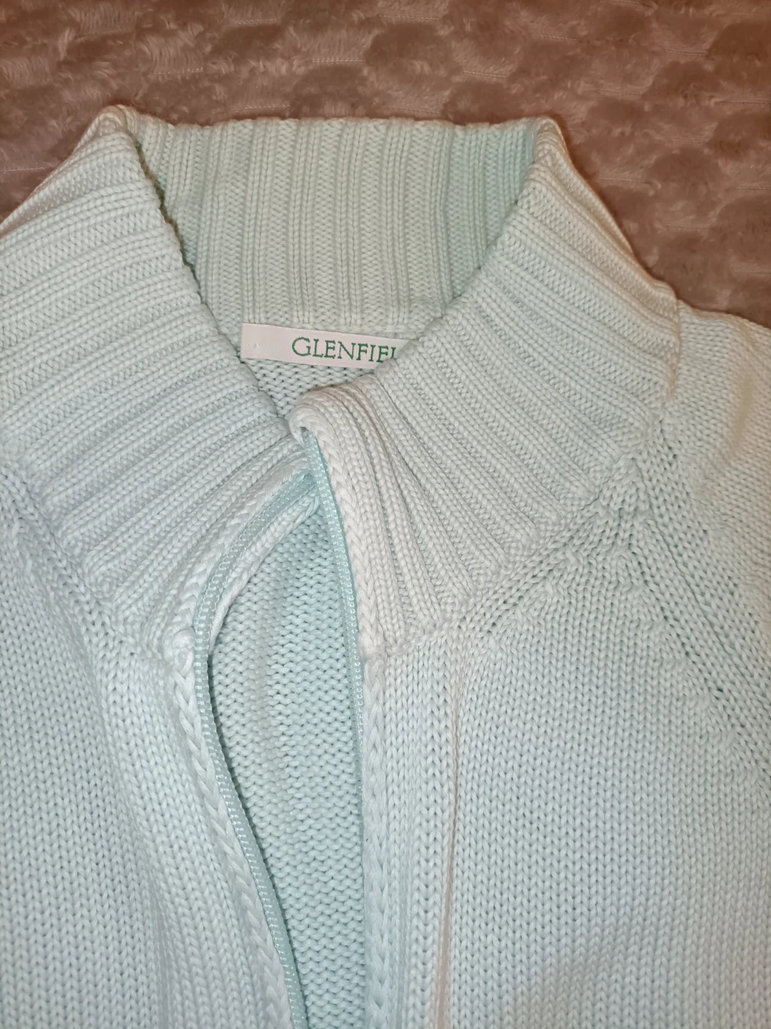 Glenfield light blue zip-up sweater - photo 3
