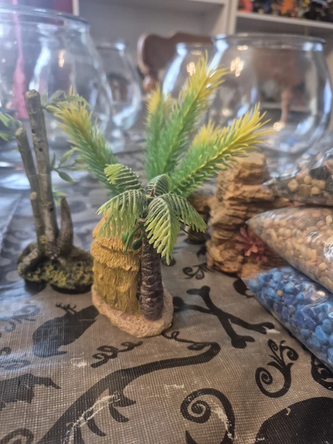 Aquarium Gravel and Decorations Bundle