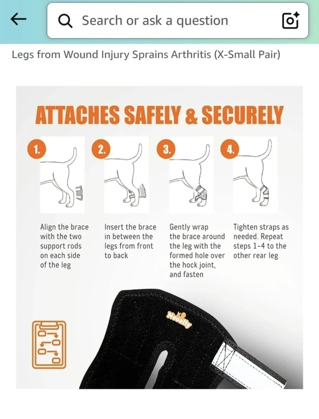 New Super Supportive Dog & Cat Brace for Rear Leg and Hock Brace - photo 2