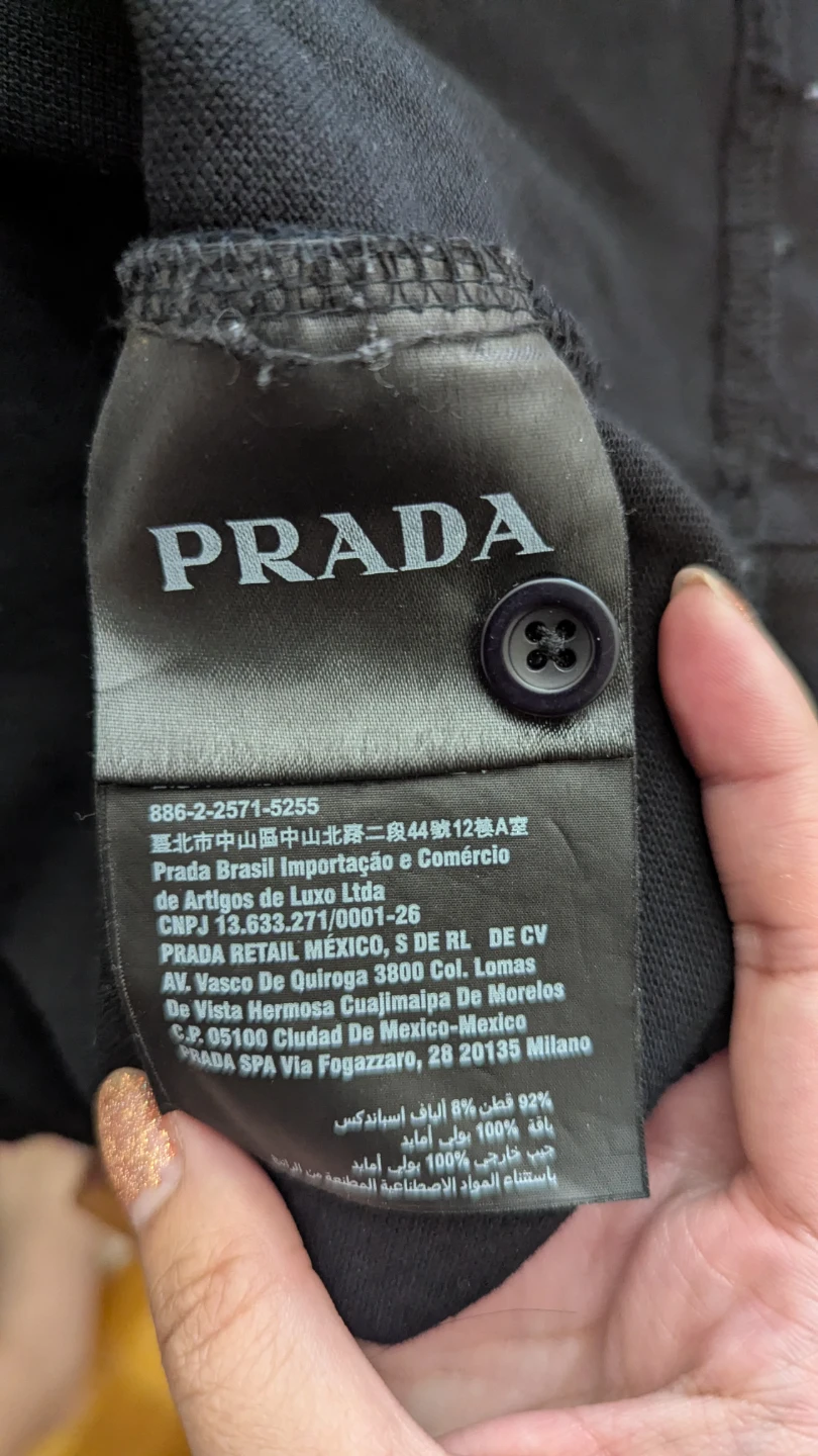 Prada Black Polo Shirt - Vintage - XXL but fits like XL - photo 4