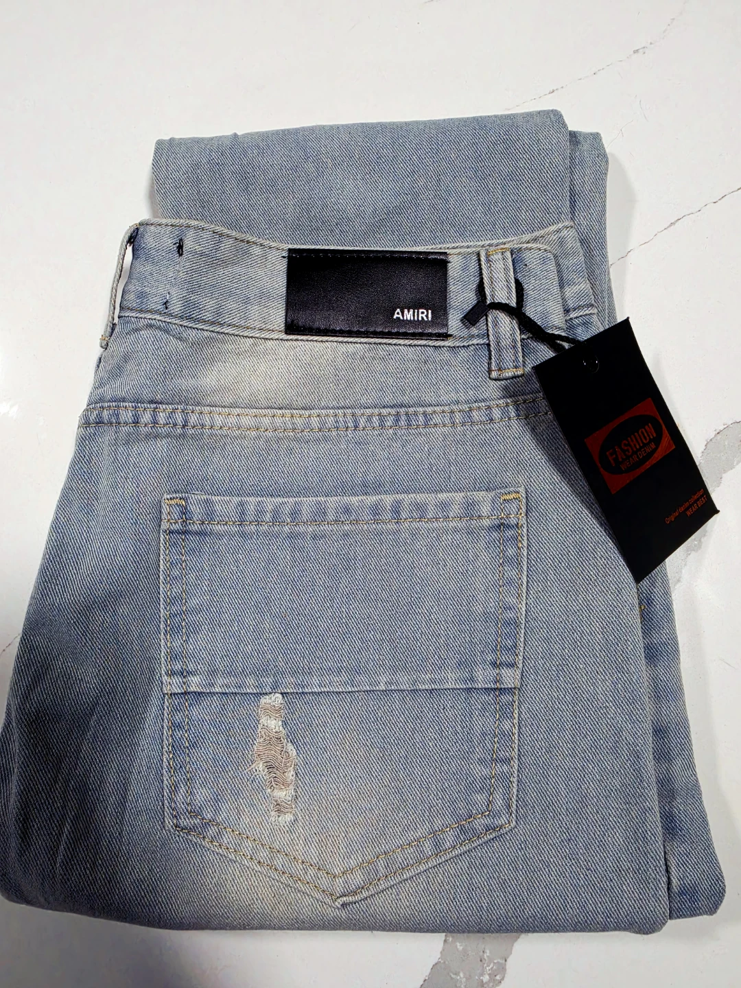 Amiri Distressed Denim Jeans - photo 3